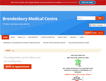 Tablet Screenshot of brondesburymedicalcentre.co.uk